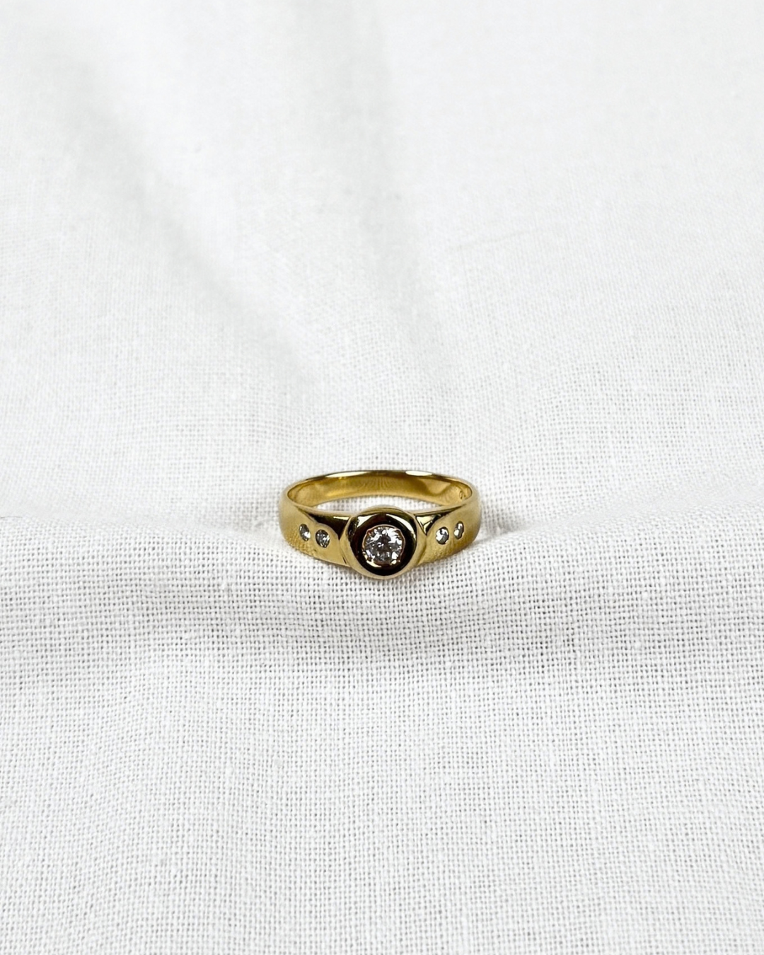 Diamond Bezel Accent Ring