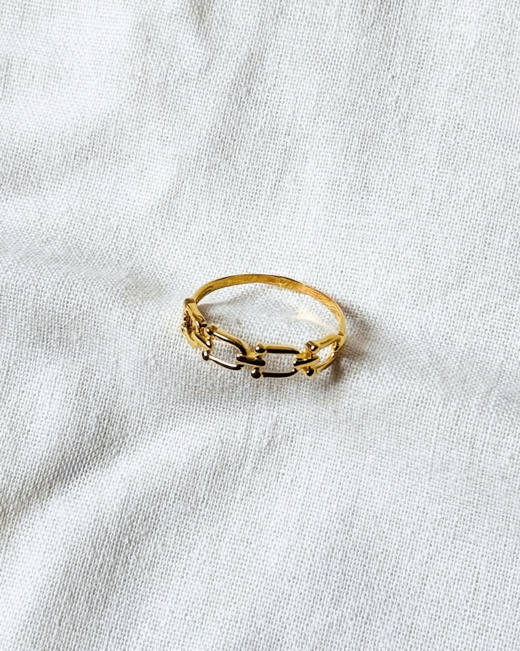 Sculpted Link Gold Bracelet