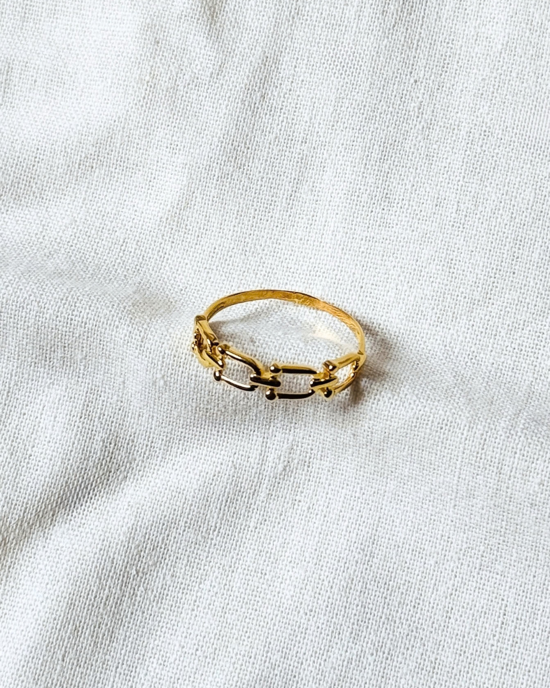 Sculpted Link Gold Bracelet