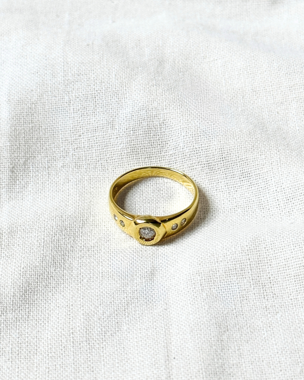 Diamond Bezel Accent Ring