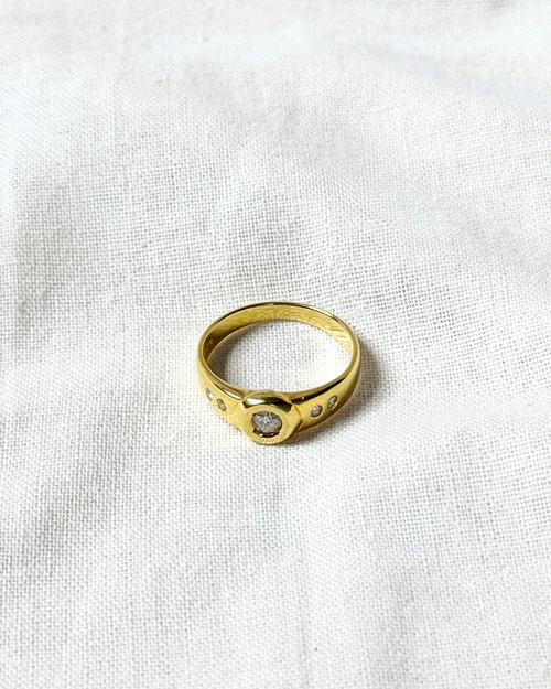 Diamond Bezel Accent Ring