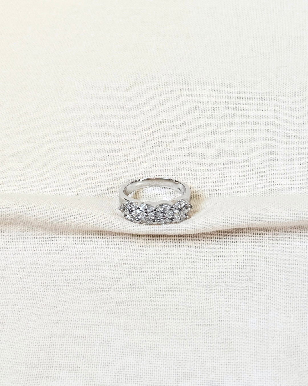 Diamond 3-Row Dress Ring