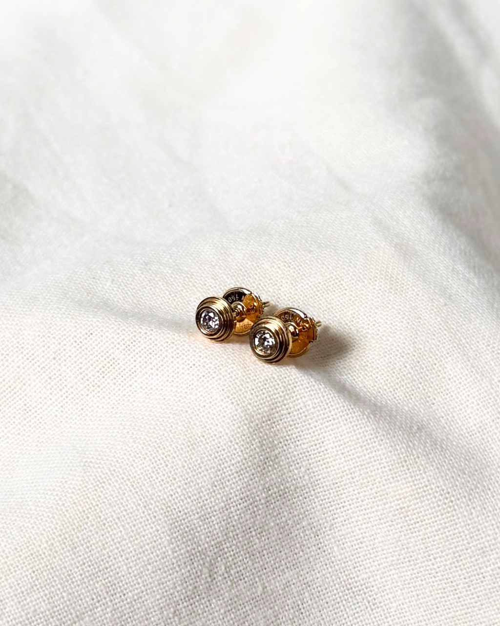 Framed Diamond Stud Earrings