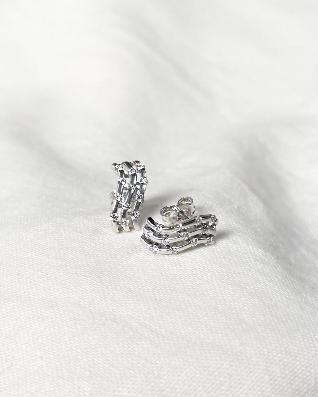 Celeste Diamond Wave Earrings