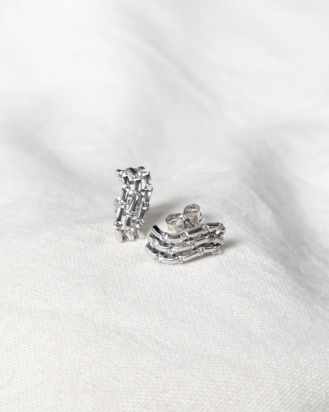 Celeste Diamond Wave Earrings