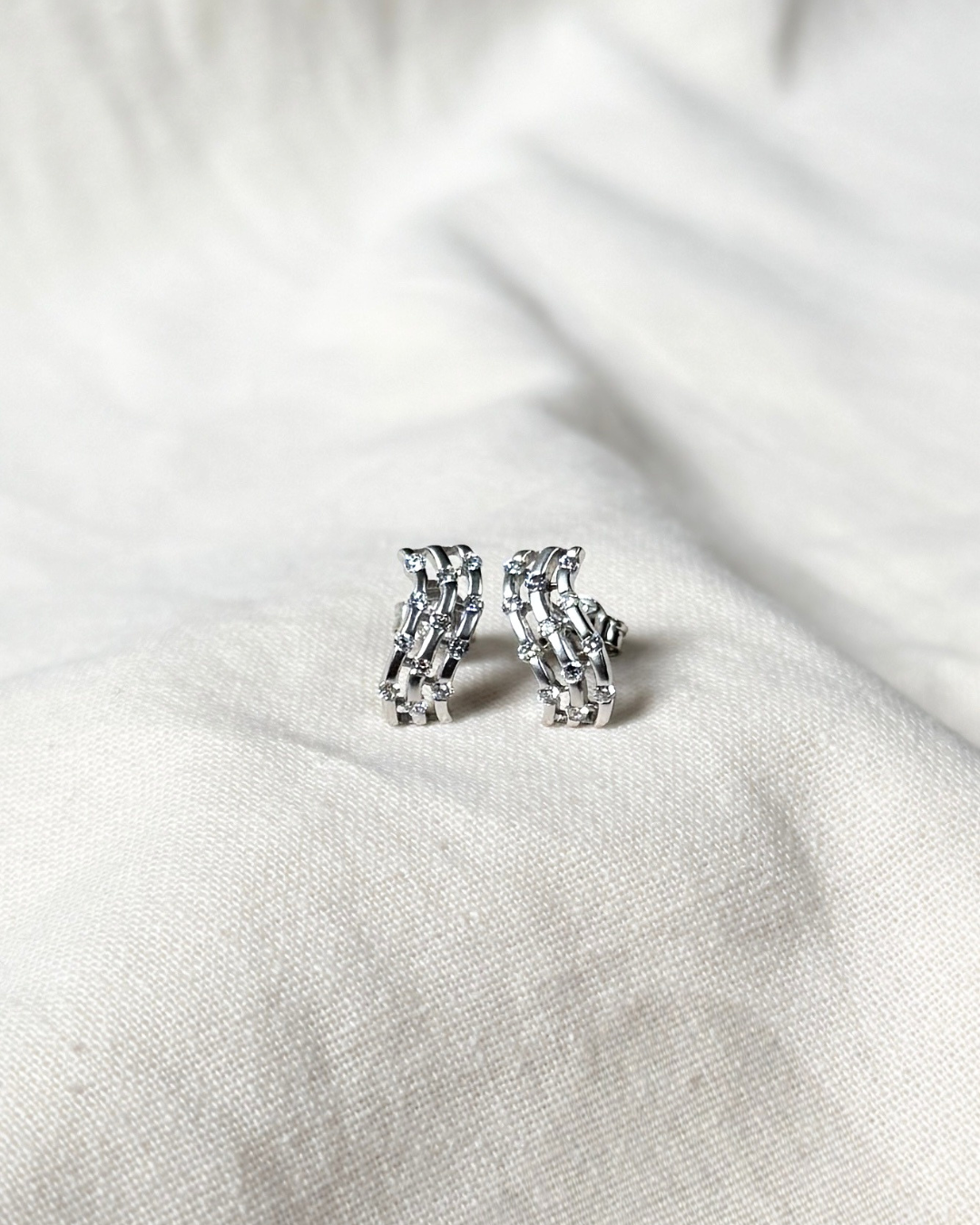 Celeste Diamond Wave Earrings