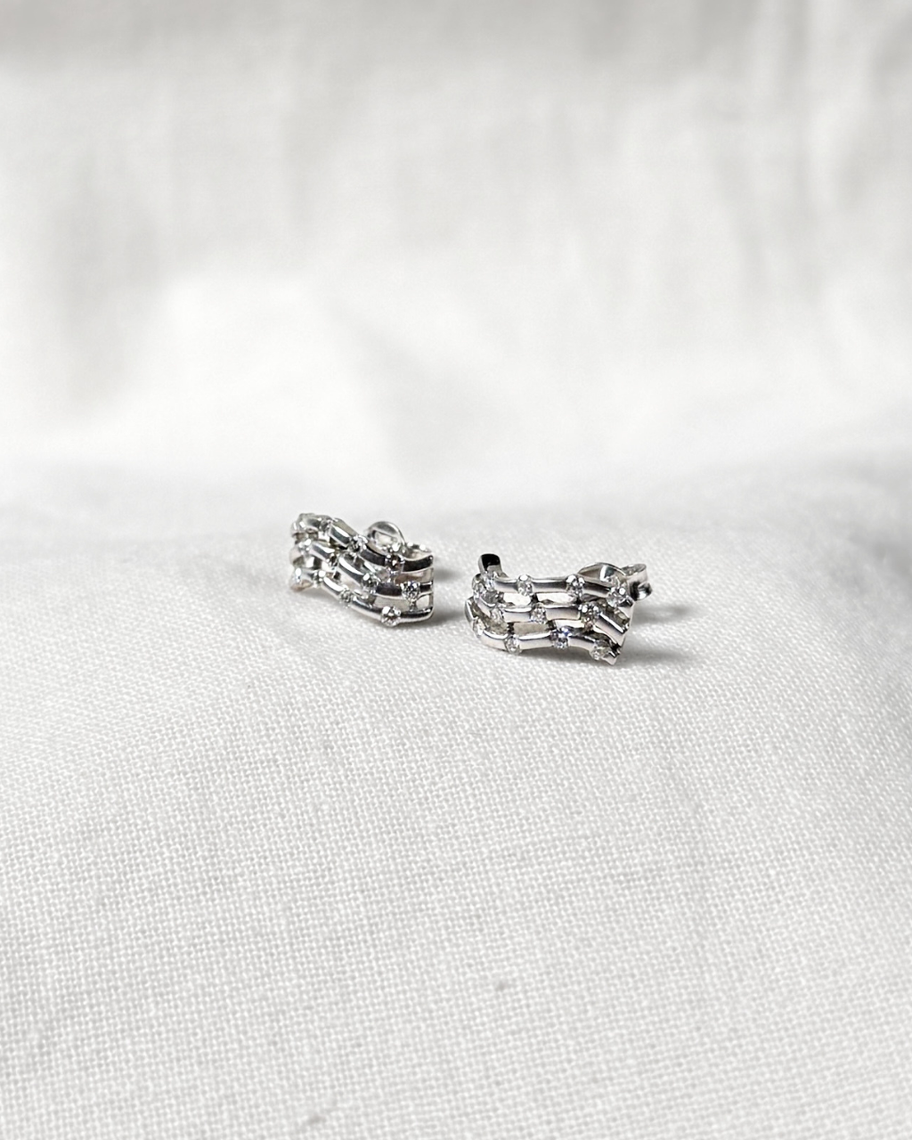 Celeste Diamond Wave Earrings
