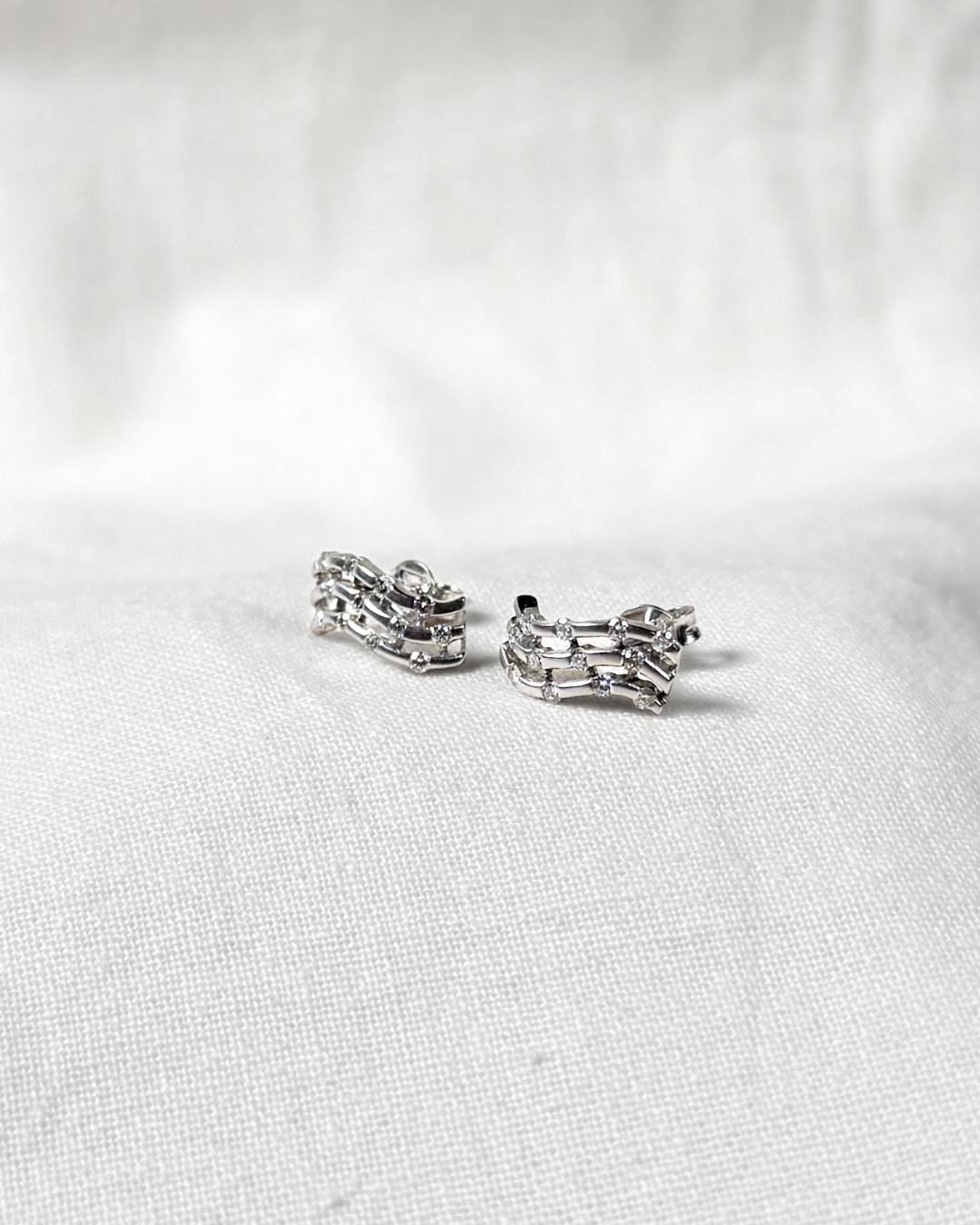 Celeste Diamond Wave Earrings