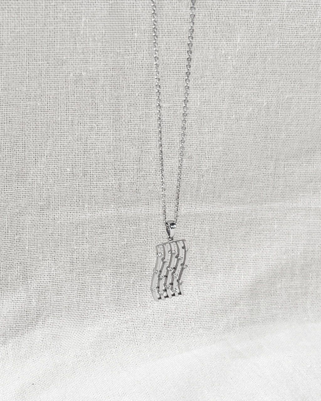 Celeste Diamond Wave Necklace