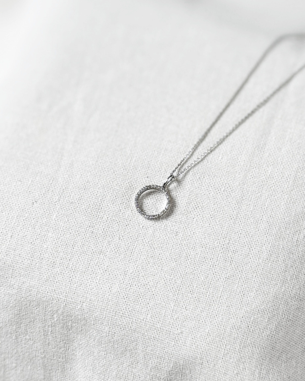 Eclipse Diamond Circle Necklace