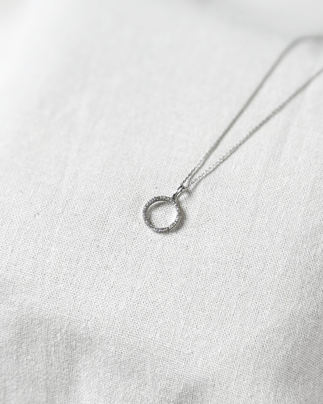Eclipse Diamond Circle Necklace