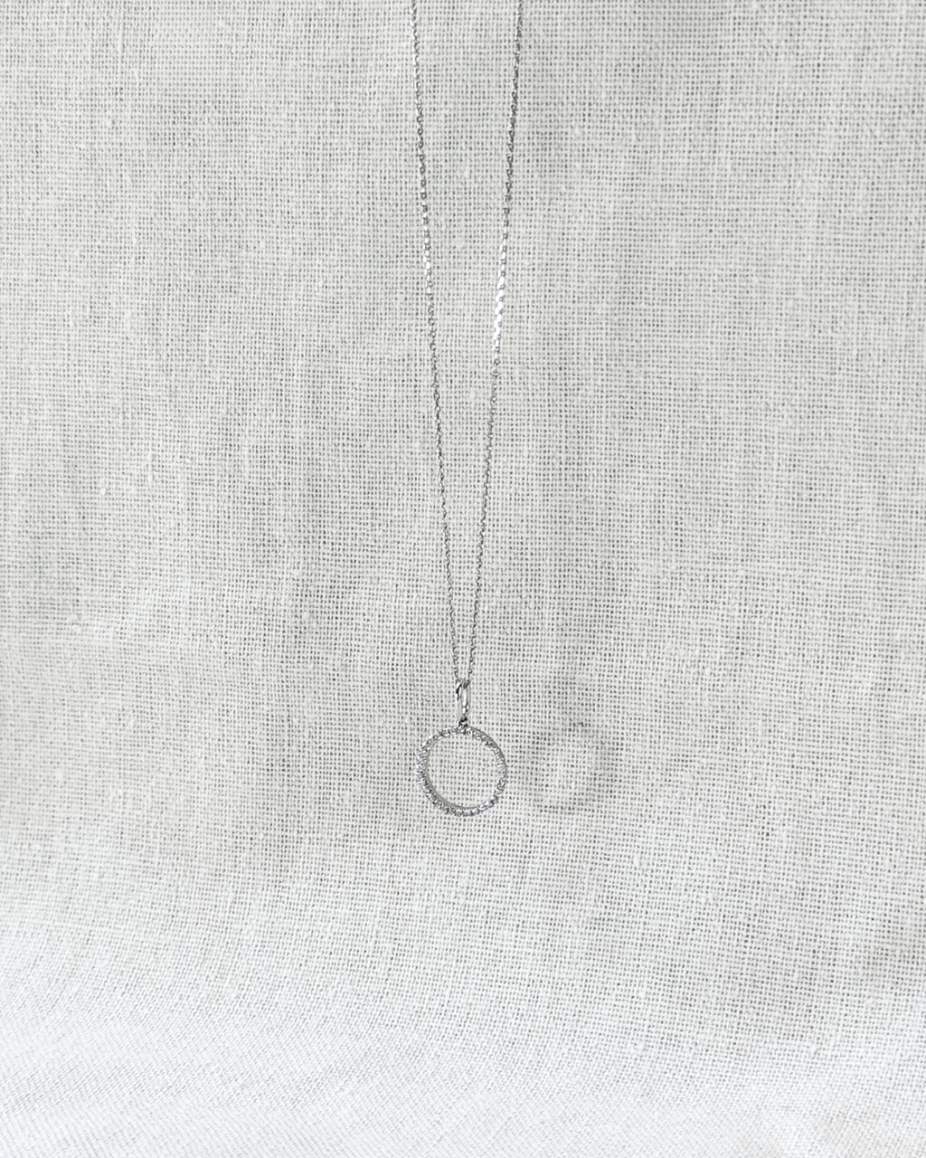 Eclipse Diamond Circle Necklace
