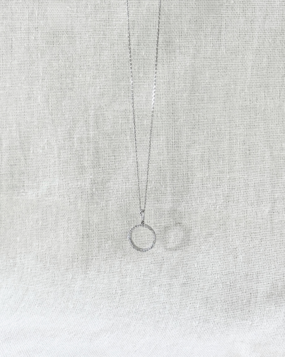 Eclipse Diamond Circle Necklace