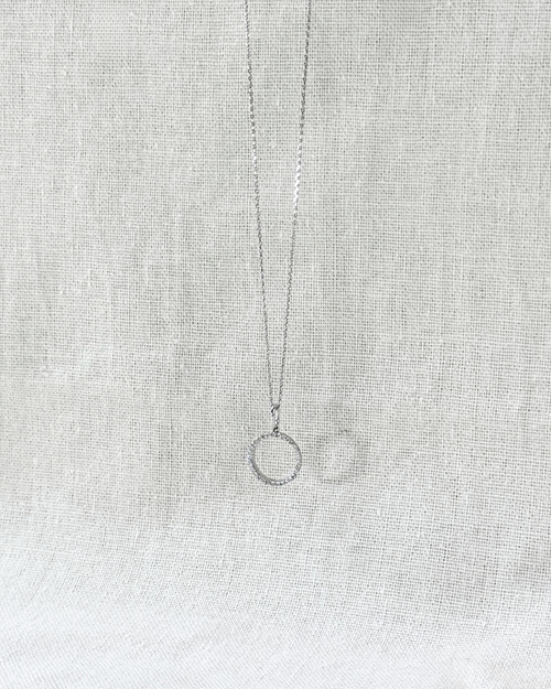 Eclipse Diamond Circle Necklace