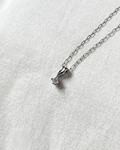 Sculpted Diamond Drop Necklace