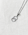 Interlocking Diamond Loop Necklace
